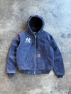 Vintage Navy Yankees Hooded Carhartt Jacket