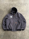 Vintage Dark Navy Hooded Yankees Carhartt Jacket